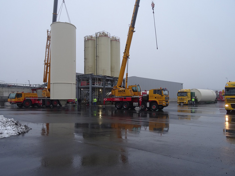 2017 Erweiterung Hochsiloanlage Kran LKW