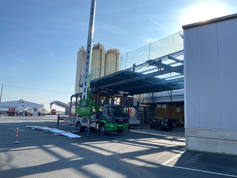 2020 Überdachung Lagerflächen Spedition Hochsilolager