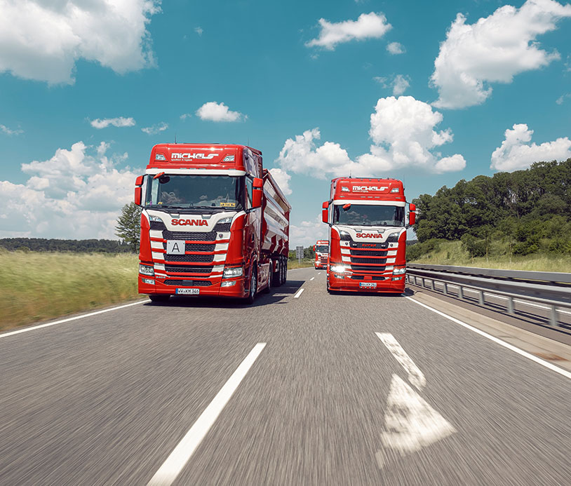 Spedition Michels auf der Autobahn