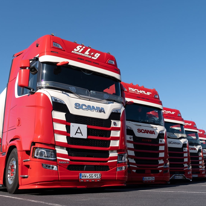 Flotte Spedition rot Lkw Silo