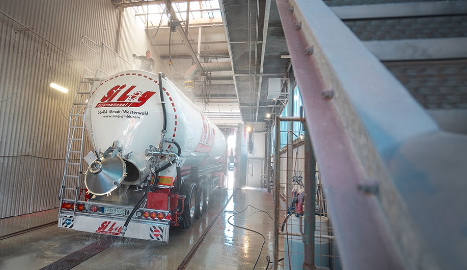 Siloreinigungsanlage und Waschstraße