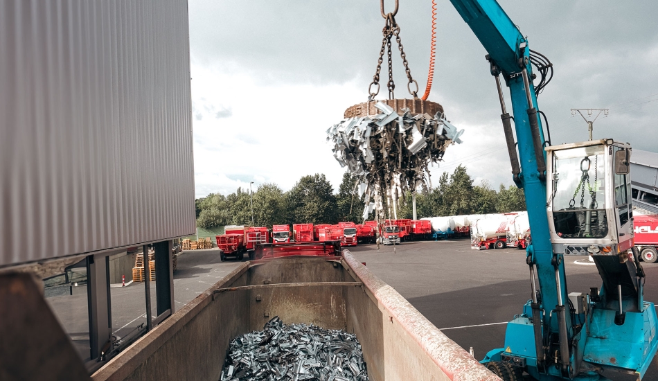 Kran Metallschrott Silo LKWs